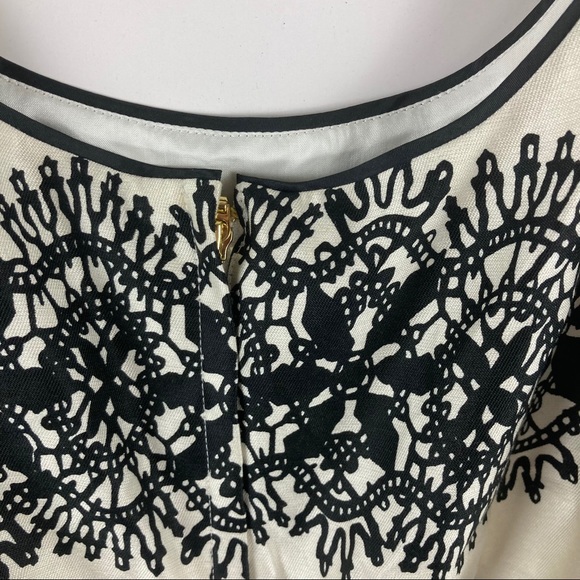 Kate Spade White & Black Lola Lace Silk Dress - Picture 6 of 10